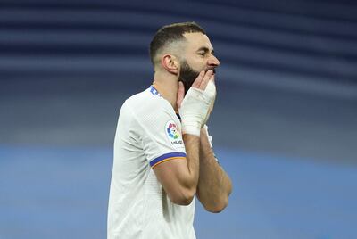 Karim Benzema, que precisamente ayer cumplió 34 años, no pudo anotar para el Real Madrid.