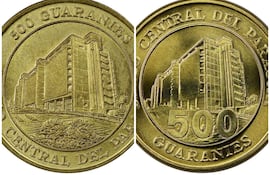 Reverso de la antigua moneda de G. 500; una con el arbusto y la otra con la leyenda de 500. La segunda moneda es la más valiosa.