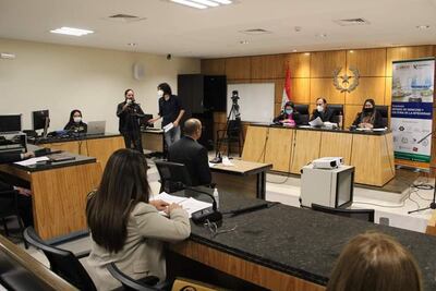 La simulación del juicio oral se llevó a cabo en el Palacio de Justicia de Ciudad del Este.