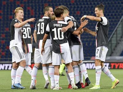 La Juventus derrotó al Bologna en el reinicio de la Serie A.