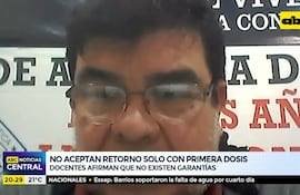 Docentes no aceptan retorno a clases solo con primera dosis de la vacuna antiCOVID.