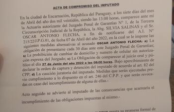 El querellado, Oscar Flecha, se presentó a juicio oral en base a una obligación impuesta por el Juzgado de Garantías número 1, pero no hubo juicio. Ni siquiera hubo notificaciones, afirmó el abogado de la querella, Miguel Oscar Leiva.
