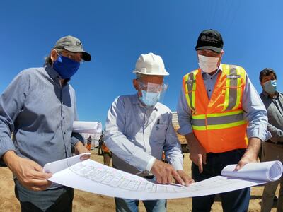 El titular del MOPC, Arnodo Wiens, visitó hoy la zona de obras.