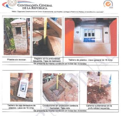 La instalación eléctrica no tiene las características  solicitadas en las especificaciones del contrato entre el SAT y el MUVH, se constató.
