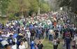 La movilización comenzó en el Campus de la UNA y se trasladó luego sobre Mariscal López.