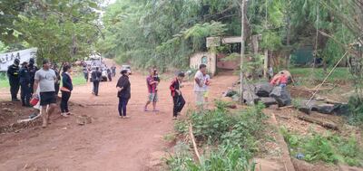 Los obreros iniciaron esta mañana los trabajos con el resguardo de la Policía Nacional.