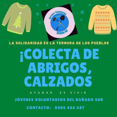 Afiche de la campaña solidaria de abrigos para los niños, niñas y adolescentes de zonas más pobres del Bañado Sur.