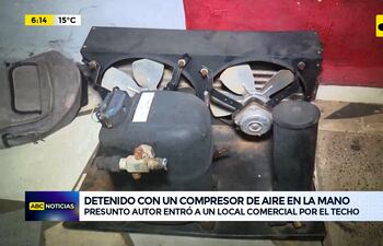 Video: Detenido con un compresor de aire en la mano