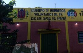 Cuartel del Cuerpo de Bomberos Voluntarios del Paraguay (CBVP) K110 San Rafael del Paraná.