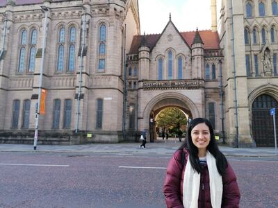 María Aurelia Aguayo, paraguaya que cursa una maestría de patología molecular en la Universidad de Manchester.