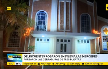 Roban objetos de la iglesia Las Mercedes