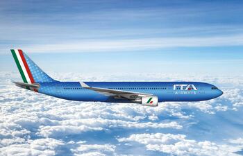 Un Airbus A330 de ITA Airways, que reemplazará a Alitalia.