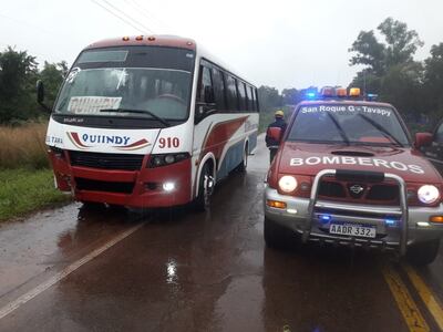 Los pasajeros de la unidad de transporte El Tara salieron ileso del accidente