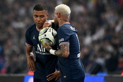 Mbappé y Neymar, compañeros en el París SG.