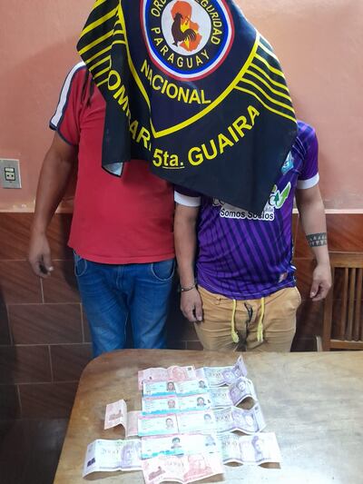 Los detenidos son Alcides López Brítez (38) y Andrés David Benítez(20).