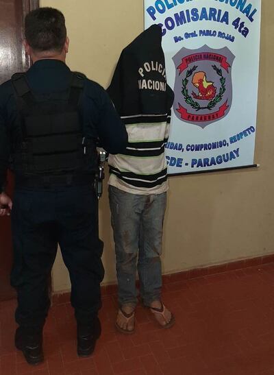 Eusebio Ramón Riveros Espinoza, detenido.