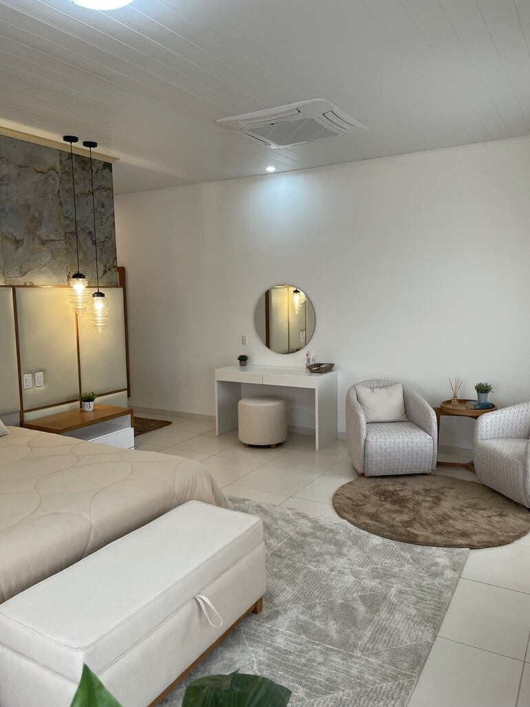 Mobiliario en habitación. Valeska Hiebert Interiores.