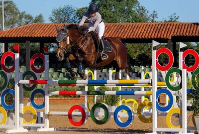 Sophía Vargas, una de las amazonas animadoras de los eventos ecuestres de nuestro país. Gentileza.