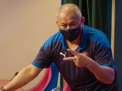 Francisco Arce durante la conferencia posterior al triunfo sobre Nacional.