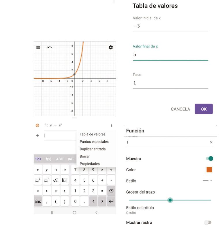 GeoGebra aplicaciones móviles