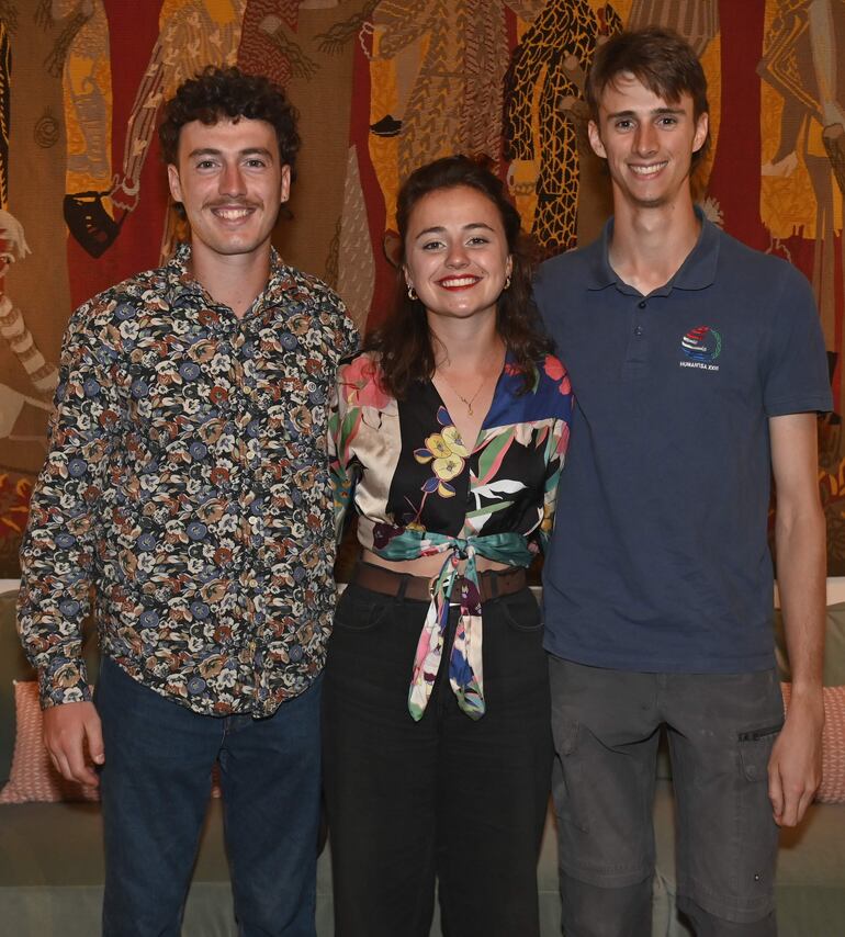 Theo Heulin, Camille Guillemot y Sulian Duchas.