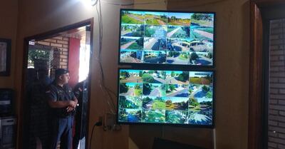 Sala de monitoreo de las cámaras.