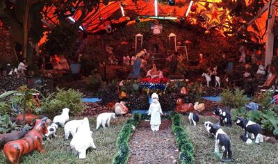 Pesebre en homenaje a héroes del año