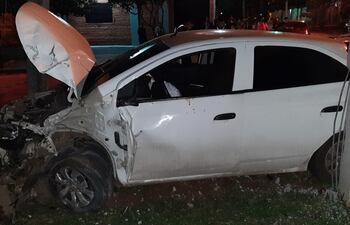 Así quedó el vehículo del supuesto autor del crimen de Blanca Yanina Amarilla.