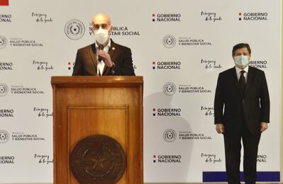 Mazzoleni estuvo acompañado por el ministro del Interior, Euclides Acevedo, quien aseguró que se sigue trabajando con energía en la búsqueda del exvicepresidente de la República  Óscar Denis.