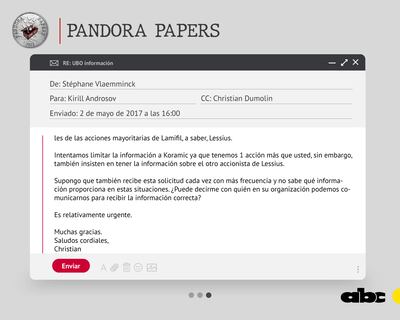 Insisten a Androsov que los bancos insisten en saber sobre los beneficiarios finales de Lamifil y mencionan el contrato con la ANDE. (3)