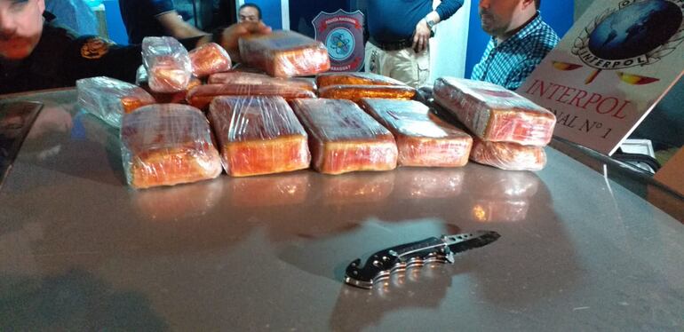 Varios panes de cocaína fueron encontrados ocultos en compartimientos de doble fondo del vehículo.