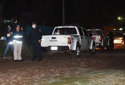 Efectivos policiales de la comisaría 12ª Central de Itá fueron al sitio donde se encontró el cadáver de Perla Noemí García.