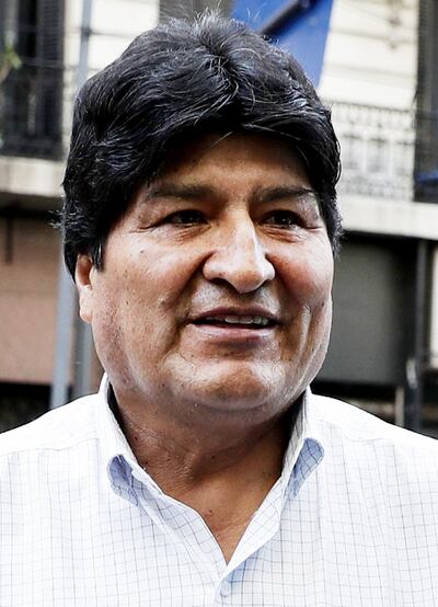 Evo Morales, expresidente.