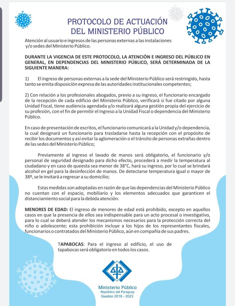 Protocolo del Ministerio Público