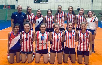Integrantes de la selección nacional U18 de vóley, que se preparan para el Sudamericano de Chile.