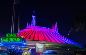 La atracción Space Mountain, en el Magic Kingdom de Walt Disney World.