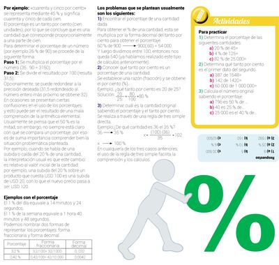 Porcentaje y tanto por ciento
