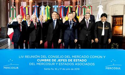 Durante la cumbre hubo bromas y muestra de  complicidad entre  el presidente de Chile, Sebastián Piñera, de Uruguay, Tabaré Vázquez; de Brasil, Jair Bolsonaro; de Argentina, Mauricio Macri; de Paraguay, Mario Abdo Benítez y de Bolivia, Evo Morales.