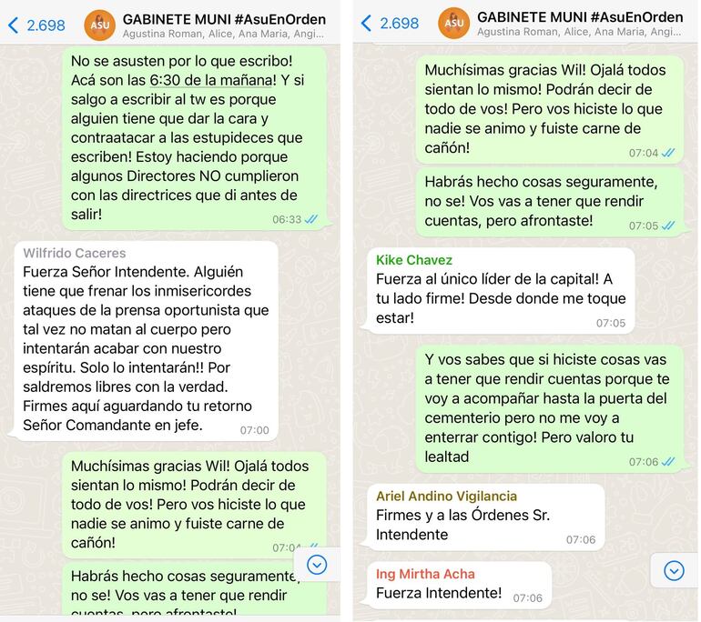 Conversaciones del grupo de Gabinete de la Intendencia de Asunción.