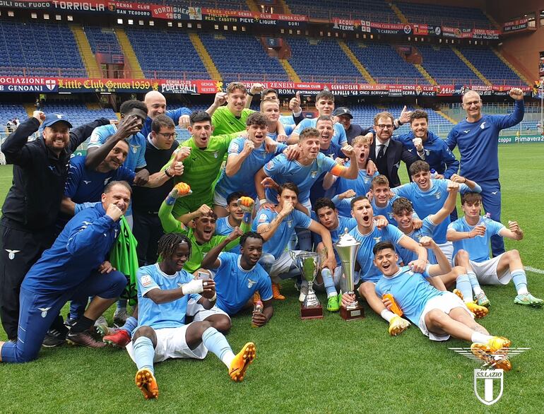 Diego González y la Lazio, campeón de la Supercopa Primavera 2.