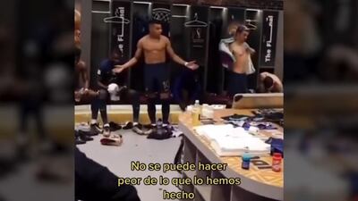 La arenga viral de Mbappé en el descanso de la final.