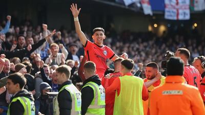 Julio Enciso (20) marcó en el triunfo del Brighton contra el Chelsea por la Premier League.