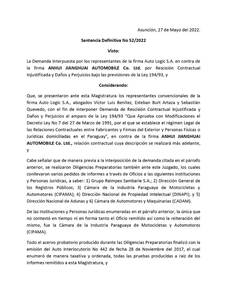 Sentencia judicial falsa denunciada por Vivian López