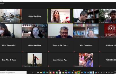 Reunión virtual del Frente Parlamentario Anticorrupción, presidido por la diputada Kattya González.