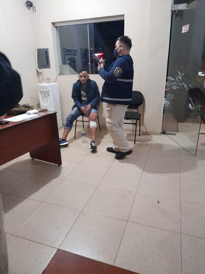 Iván Caballero Báez, detenido en la comisaría 54° Central.