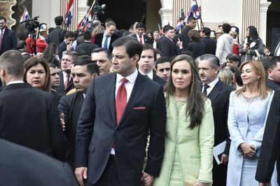 El senador Silvio "Beto" Ovelar y su esposa Iris Magnolia Mendoza.