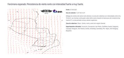 El viento norte precederá al temporal que se registrará al final de la jornada.