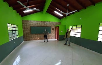 La nueva sala de clases ya está totalmente terminada, a la espera de la recepción definitiva.