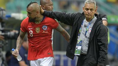 Arturo Vidal lamentó la salida de Reinaldo Rueda de la selección de Chile.