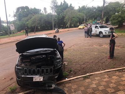 La camioneta que protagonizó el accidente de tránsito.